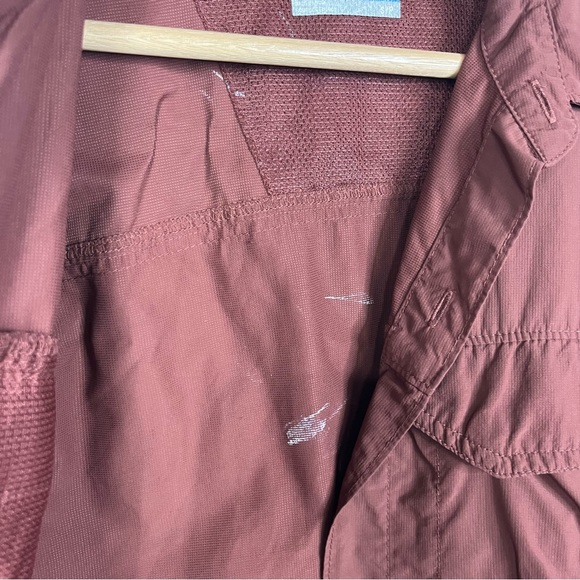 Columbia Rust Orange Omni-Shade Long Sleeve Button Down S - Picture 4 of 5